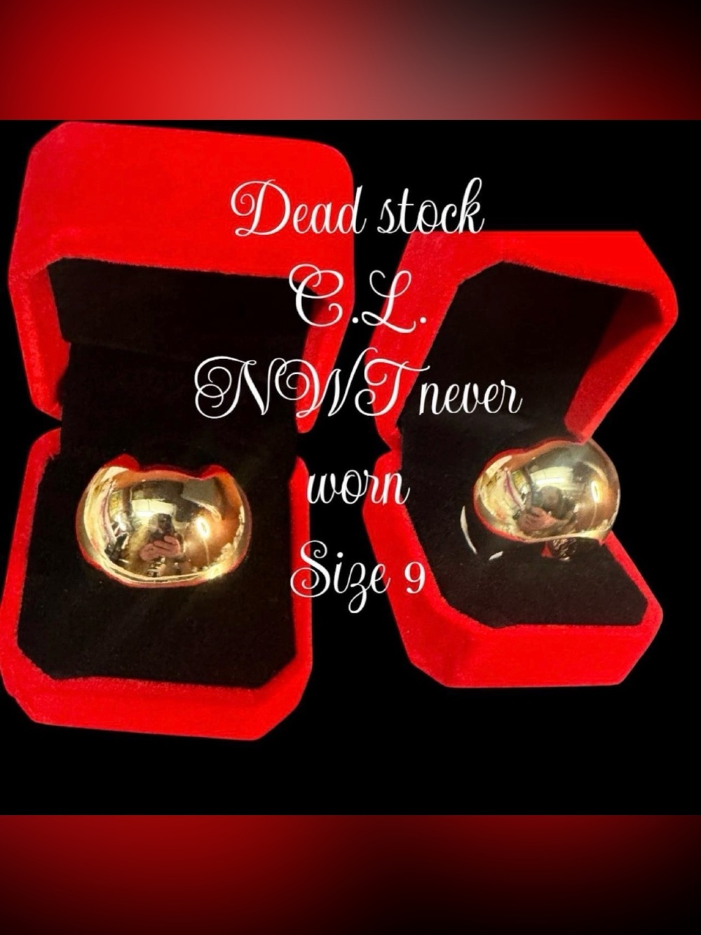 Deadstock Camille Lucie Signet Ring | Size 9 | "CL" Stamped